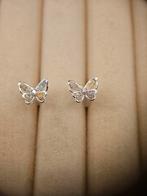 925 zilveren oorstekers met vlinder, Sieraden, Tassen en Uiterlijk, Oorbellen, Nieuw, Ophalen of Verzenden, Zilver, Zilver