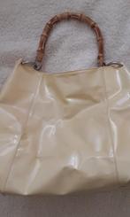 Peter Kaiser handtas met bamboe handvat, leer, cremewit, Ophalen of Verzenden, Nieuw, Overige kleuren, Handtas