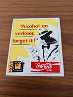 977 Sticker Alcohol en Verkeer,  Forget It, Coca-Cola, Verzamelen, Stickers, Ophalen of Verzenden, Zo goed als nieuw
