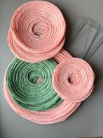 16 papieren lampionnen - oud roze & salie - 25, 35 en 50cm, Ophalen of Verzenden, Zo goed als nieuw, Versiering, Geboorte of Huwelijk