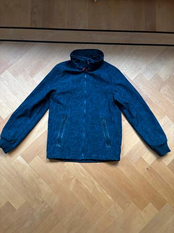 H&M Jas soft shelf blauw print all over maat 152! beschikbaar voor biedingen