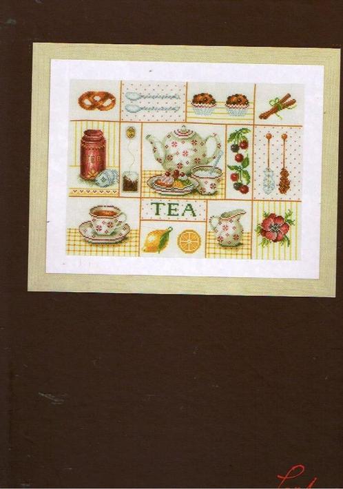 Cado AANBIEDING LANARTE BORDUURPAKKET, TEA PARTY 387, Hobby en Vrije tijd, Borduren en Borduurmachines, Nieuw, Borduurpakket, Handborduren