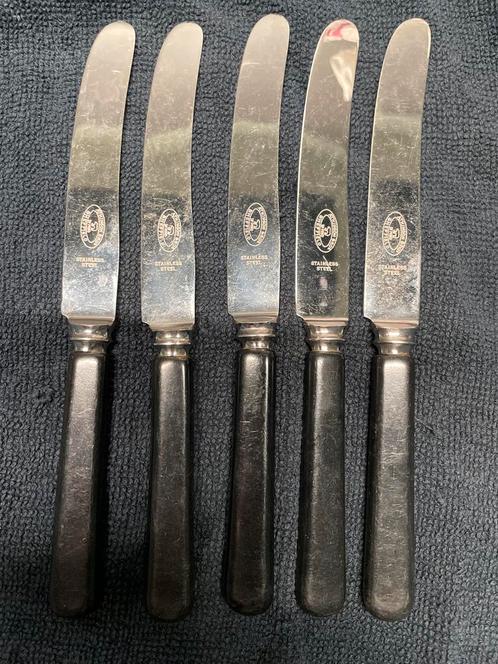 Antieke Kinson Bros Sheffield Messen Set (5 stuks), Antiek en Kunst, Antiek | Bestek, Ophalen of Verzenden