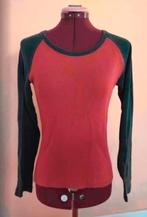 Shirt met lange mouwen, rood/zwart. Maat M, Kleding | Dames, Tops, Maat 38/40 (M), Bogaert jeans, Ophalen of Verzenden, Lange mouw