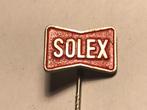 Metalen SOLEX BROMFIETSMERK Speld (Rood/Metaalkleur)., Verzenden, Zo goed als nieuw, Transport, Speldje of Pin