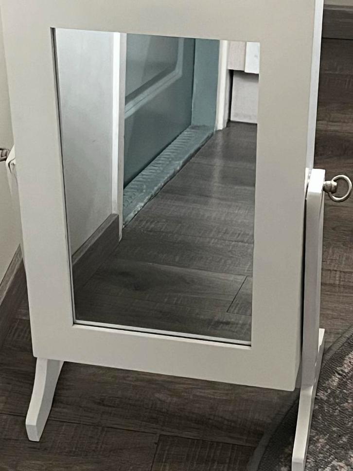 Sieradenkastje met spiegel, Huis en Inrichting, Woonaccessoires | Spiegels, Gebruikt, Minder dan 50 cm, 100 tot 150 cm, Rechthoekig