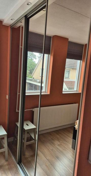 3 spiegel schuifdeuren met rails 62x237