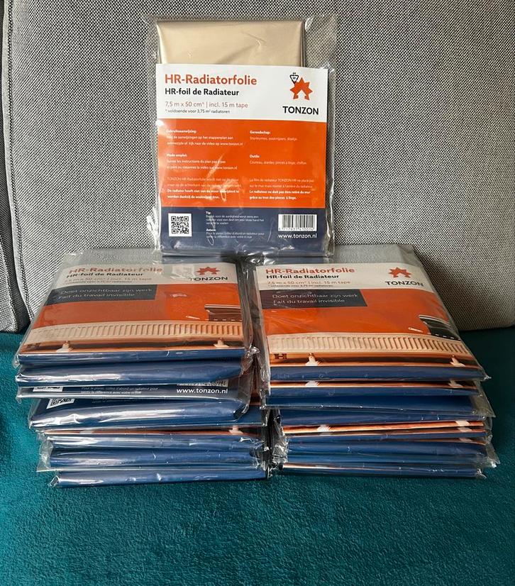 21 Pakken HR Radiatorfolie - Nieuw in verpakking, Doe-het-zelf en Verbouw, Isolatie en Afdichting, Nieuw, Overige materialen, Minder dan 4 cm