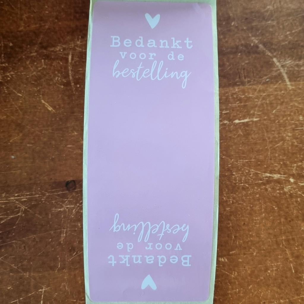 Sluitstickers bedankt voor je bestelling wensetiketten hart, Hobby en Vrije tijd, Stickers en Plaatjes, Verzenden, Nieuw, Meerdere stickers