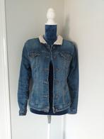 ** Koopje: Denimjas met teddy voering, maat XS**, Blauw, Ophalen of Verzenden, Zo goed als nieuw, Clockhouse