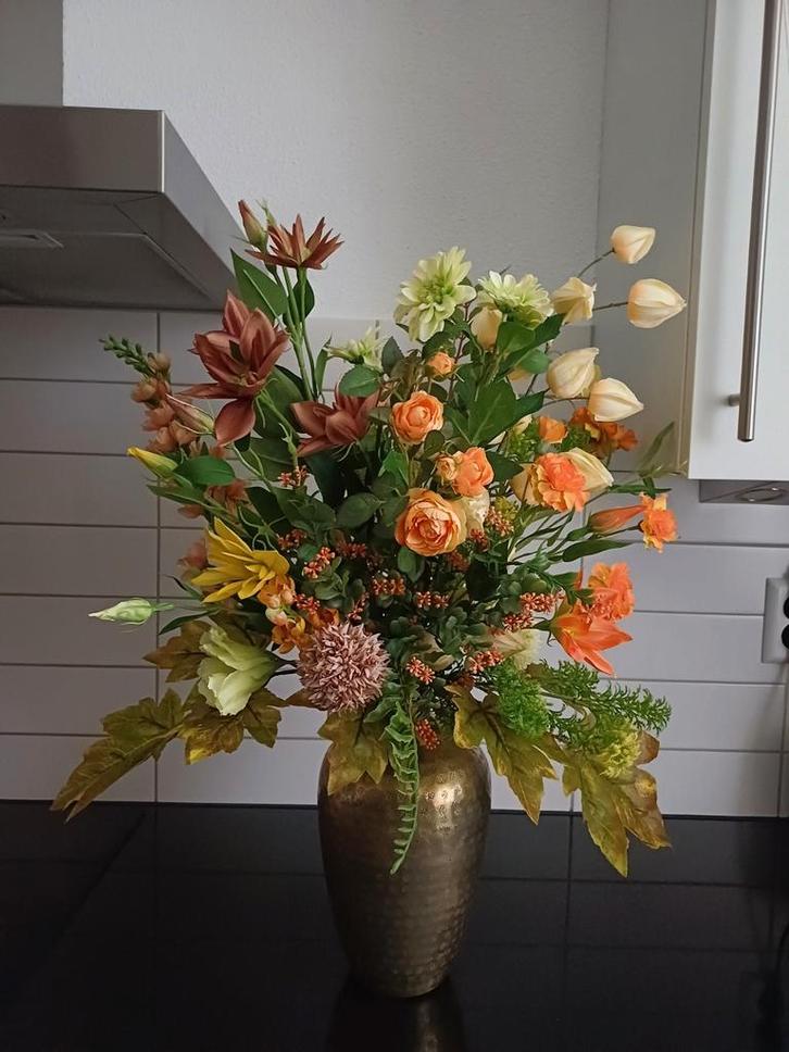 Zijden bloemstuk - Zeer mooie kwaliteit!, Huis en Inrichting, Woonaccessoires | Kunstplanten en Kunstbloemen, Nieuw, Binnen, Ophalen of Verzenden