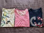 3 Gerry Weber t-shirts voor 1 prijs, blauw, roze, groen, M, Maat 38/40 (M), Blauw, Ophalen of Verzenden, Zo goed als nieuw