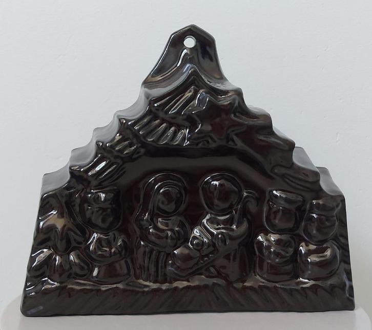 Nostalgische bakvorm kerststal donkerbruin, Diversen, Kerst, Nieuw, Ophalen of Verzenden