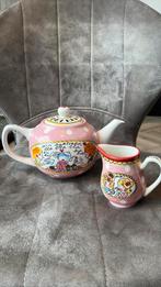 Blond theepot even bijkletsen + melkkannetje, Ophalen, Aardewerk, Blond Amsterdam, Overige typen