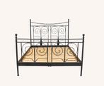Ikea bed 160x200, Ophalen, Zwart, Tweepersoons, Metaal