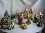 Oude gipsen kerstgroep 17 delig, Diversen, Kerst, Ophalen, Gebruikt