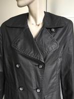 714  zwart jas regenjas: maat S/M trenchcoat tussenjas, Actuals, Zwart, Ophalen of Verzenden, Zo goed als nieuw