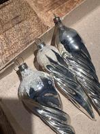 Pegels druppels gedraaid met sneeuw glas oude kerstballen, Diversen, Kerst, Ophalen of Verzenden, Zo goed als nieuw