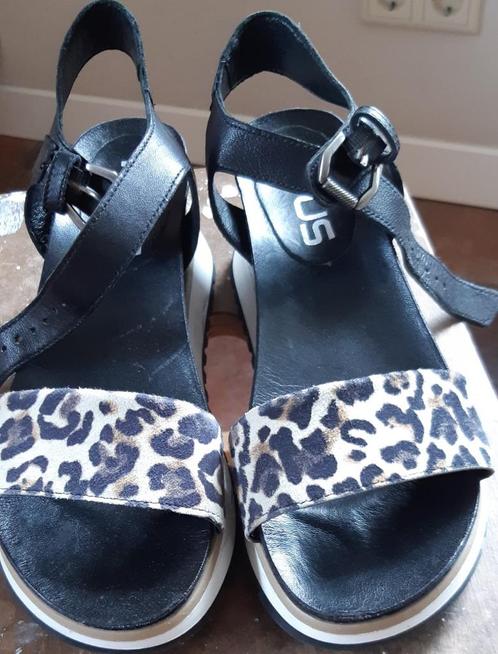 Sandalen merk Mjus, maat 38, Kleding | Dames, Schoenen, Zo goed als nieuw, Sandalen of Muiltjes, Zwart, Ophalen of Verzenden