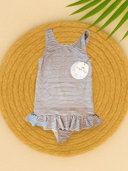 Gestreept Badpak met Ruches Konges Sløjd – Maat 118/122 cm –, Kinderen en Baby's, Babykleding | Overige, Nieuw, Meisje, Ophalen of Verzenden