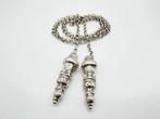 Zilveren jasseronketting met breipendoppen, H. Looren, Gebruikt, Info@zilverwebsite.nl, Verzenden, Zilverwebsite.nl