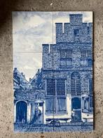 Delfs blauw tegeltableau Het straatje Vermeer, Ophalen of Verzenden