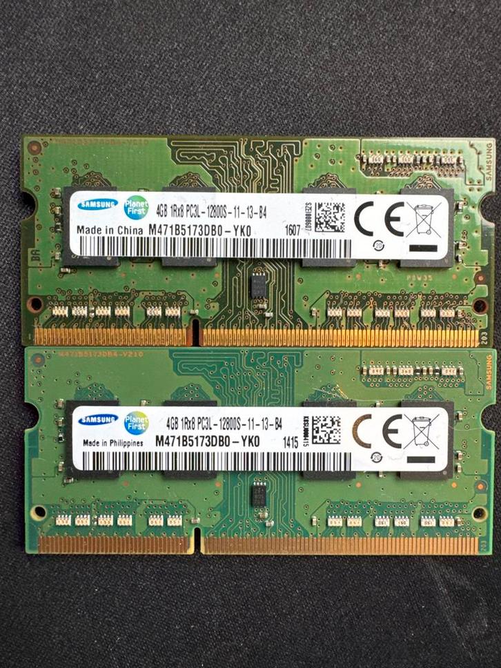 Samsung 8GB PC3L Laptop Geheugen, Computers en Software, RAM geheugen, Gebruikt, Laptop, 4 GB, DDR3, Ophalen of Verzenden