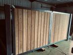 Nieuw poort staal met hout, 1 tot 2 meter, Minder dan 3 meter, Nieuw, Ophalen of Verzenden