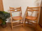 Twee originele Hera houten klapstoelen, Ophalen of Verzenden, Bruin, Hout, Twee
