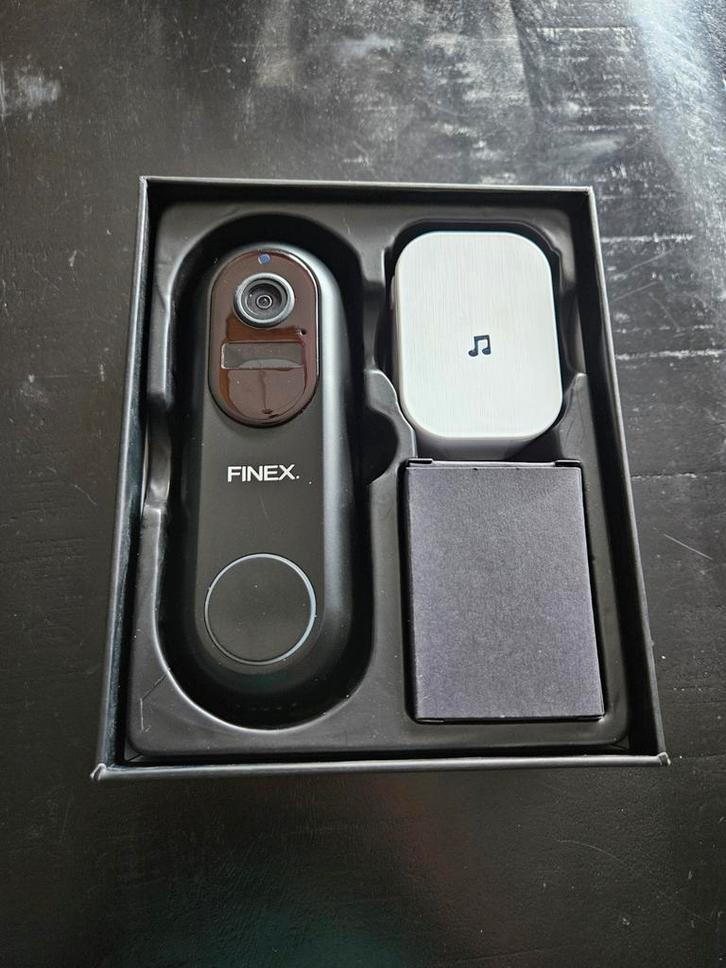FINEX VIDEODEURBEL V2, Huis en Inrichting, Deurbellen, Gebruikt, Draadloos, Ingebouwde camera, Compatibel met smartphone, Bewegingsdetectiesensor
