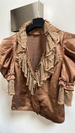 Victoriaanse blouse, Ophalen of Verzenden, Zo goed als nieuw, Maat 36 (S), Bruin