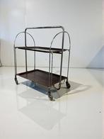 vintage inklapbare bijzettafel / bar cart / sidetable, Antiek en Kunst, Ophalen