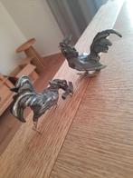 Vechtende kemphanen. Zilver?, Verzamelen, Beelden en Beeldjes, Ophalen of Verzenden, Dier