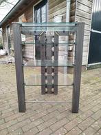 Audio rack / Stereomeubel Aluminium/glas te koop, Gebruikt, Ophalen