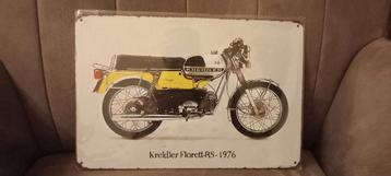  Kreidler Florett RS 1976 -blikken bord 20x30cm beschikbaar voor biedingen