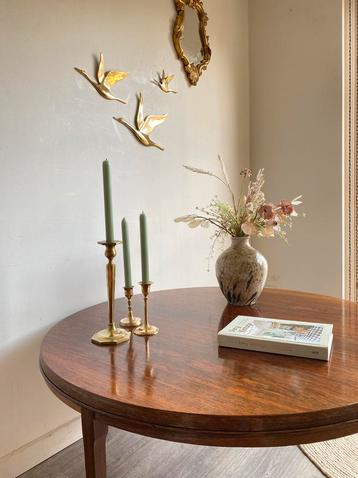 Vintage salon tafel TOPFORM massief hout palissander 100cm ø beschikbaar voor biedingen