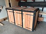 Kliko ombouw | Douglas hout | 3 kliko’s, Tuin en Terras, Ophalen of Verzenden, Zo goed als nieuw, Hout, Containerberging