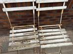 Bistroset - Tafel en 4 Stoelen, Ophalen, Gebruikt, Hout, Inklapbaar