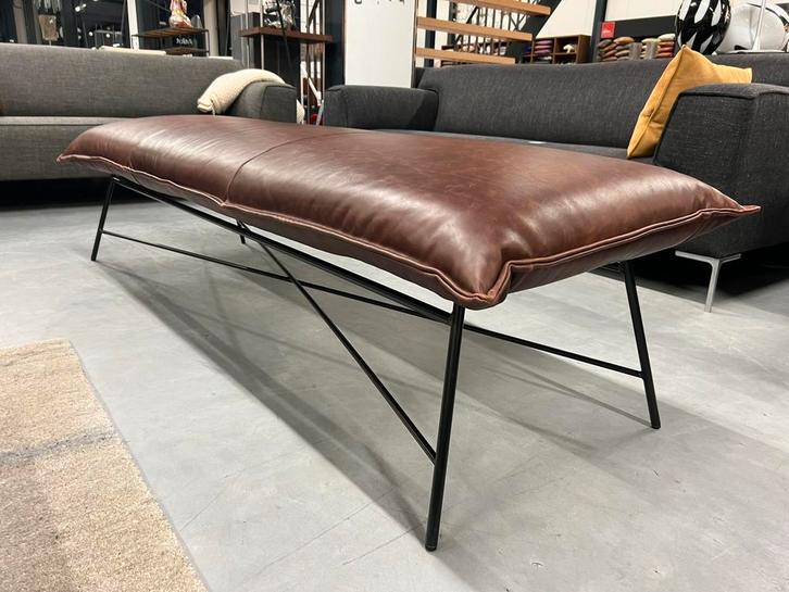 Nieuw Jess Design Vidar Eetkamerbank Bruin Leer Bank, Huis en Inrichting, Stoelen, Nieuw, Eén, Leer, Bruin, Ophalen of Verzenden