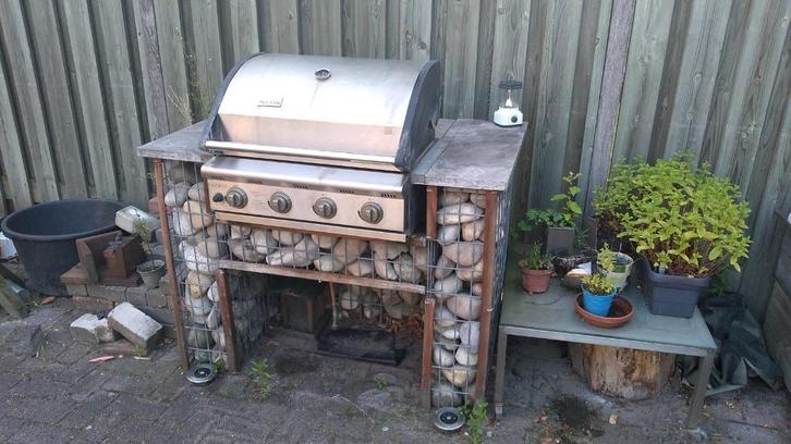 gas bbq, buitenkeuken, elektrisch spit, 130 x 80 cm, Tuin en Terras, Gasbarbecues, Gebruikt, Ophalen
