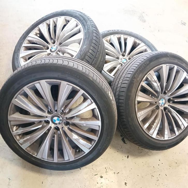 Te koop 4 BMW 730 velgen en zomer autobanden, Auto-onderdelen, Banden en Velgen, Band(en), Zomerbanden, 19 inch, 245 mm, Personenwagen
