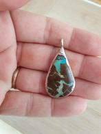 Boulder opaal hanger in zilver, Ophalen of Verzenden, Zilver, Zilver