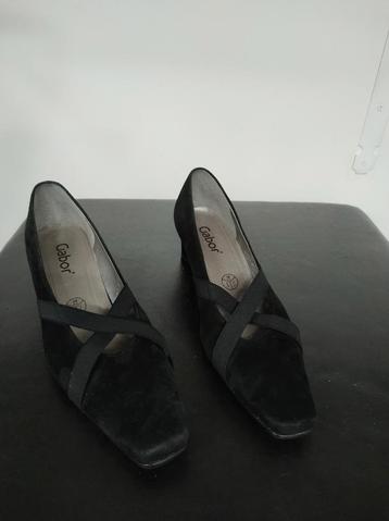Gabor elegante zwart Suede lederen pumps Maat 38 beschikbaar voor biedingen
