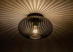 Zwarte Gietijzeren Plafondlamp met Open Lampenkap Rietveld, Huis en Inrichting, Ophalen of Verzenden, Zo goed als nieuw, Metaal