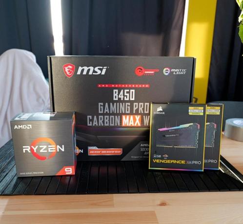 AMD Ryzen 9 5900X Boxed + B450 MSI + 64 GB Ram, Computers en Software, Processors, Zo goed als nieuw, 12-core, 4 Ghz of meer, Ophalen of Verzenden