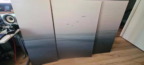 Ikea Bild Drie luik strand canvas schilderij, Huis en Inrichting, Woonaccessoires | Schilderijen, Tekeningen en Foto's, Zo goed als nieuw