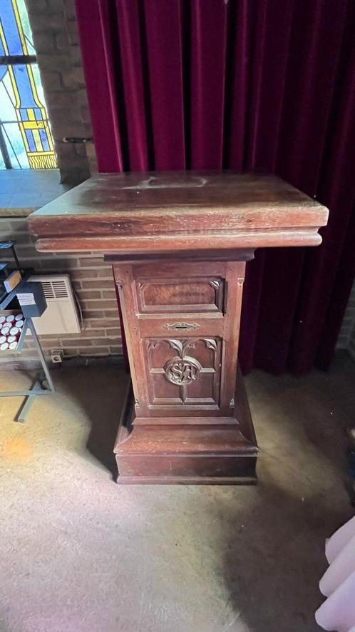 Authentieke Houten Sokkel Religieus Ornament, Verzamelen, Religie, Gebruikt, Christendom | Katholiek, Overige typen, Ophalen