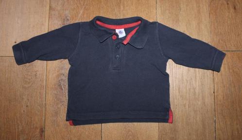 Longsleeve polo van Petit Bateau 6m / 67 cm, Kinderen en Baby's, Babykleding | Maat 68, Gebruikt, Jongetje, Shirtje of Longsleeve