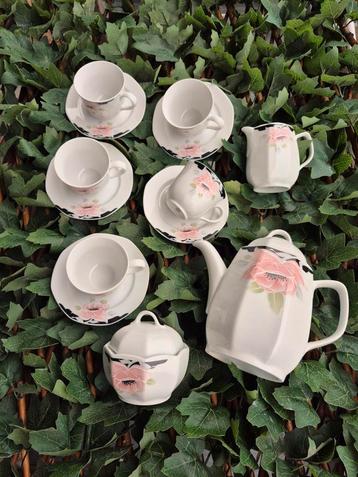 Retsch&Co Bavaria Wunsiedel koffieset,vintage roos decor. beschikbaar voor biedingen
