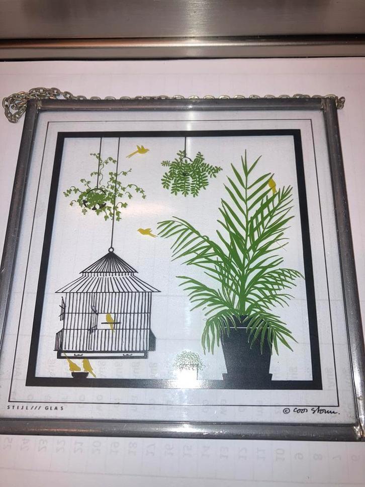 Raamhanger Coos Storm Glas Vogelkooi, Antiek en Kunst, Curiosa en Brocante, Verzenden